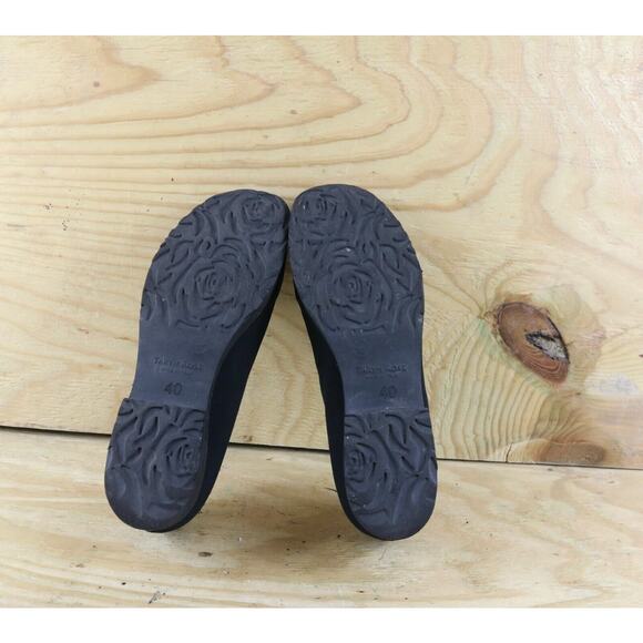 Taryn Rose Shoes Womens 9.5 Black Stretch Slip On Loafers 40 Italy - Picture 8 of 9